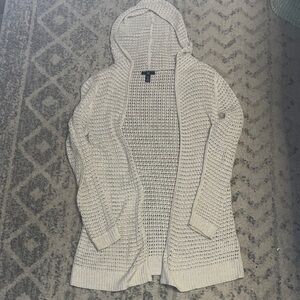 GAP Women's Crocheted Hooded Cardigan size Medium 100% Cotton